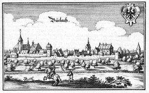 Bülach - Excerpt from Topographia Sueviae (Swabia) by Matthaus Merian