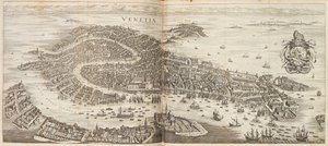 Panorama of Venice. From Newe Archontologia cosmica by Johann Ludwig Gottfried by Matthaus the Elder Merian