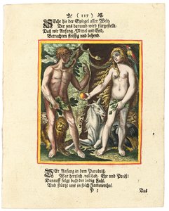 Adam and Eve, c.1700-1725 by Matthaus Merian