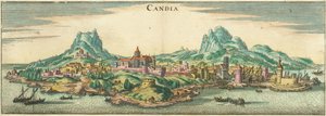 Heraklion - Candia, Corfu (cropped) by Matthaus Merian