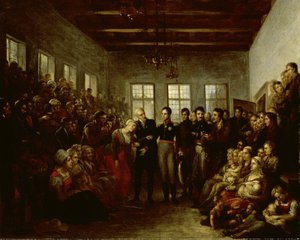 The Prince of Orange Visiting Flood Victims at the Almoners Orphanage, Amsterdam, on 14 February 1825 by Mattheus Ignatius van Bree