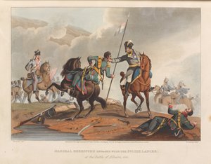 Marshal Beresford engaged with the Polish lancer, at the Battle of Albuera by Matthew Dubourg