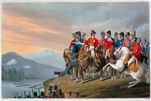 The Duke of Wellington and his Staff Crossing the Bidassoa and Entering France by Matthew Dubourg