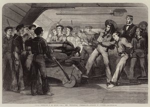 Naval Instruction on Board HMS the Britannia, Portsmouth, Lessons in Gunnery by Matthew Somerville Morgan