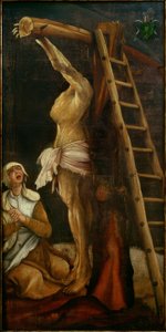 Christ on the Cross with Lamenting Mary Magdalene