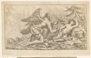 Father Time Clips the Wings of Amor by Matthias Oesterreich