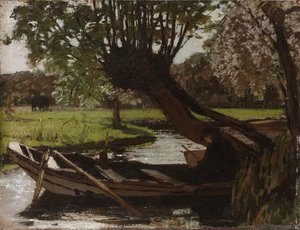 Boat with a Pollard Willow