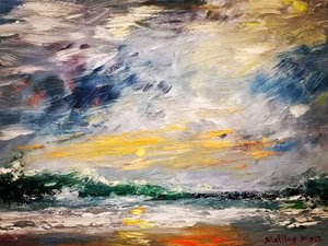 Dramatic Ocean Sunset by Matthys Moss