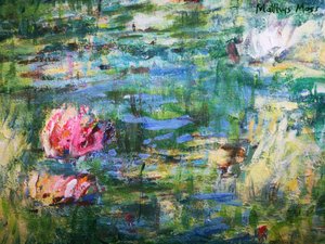 Vibrant Water Lilies by Matthys Moss