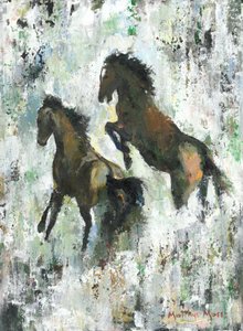 Wild Horses Galloping by Matthys Moss