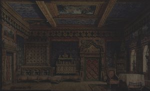 Stage Design for the Theatre Play Death of Ivan the Terrible by A. Tolstoy