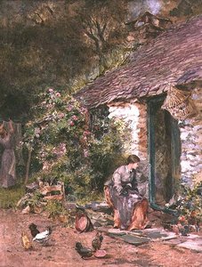 A Moment of Rest on Washday by Maud Naftel