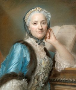 Portrait of Madame Anne-Jeanne Cassanéa de Mondonville, née Boucon (1708-1780) by Maurice-Quentin de La Tour