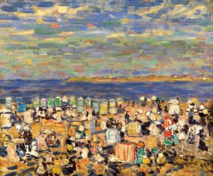 Beach at St. Malo by Maurice Brazil Prendergast