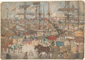 Docks, East Boston by Maurice Brazil Prendergast