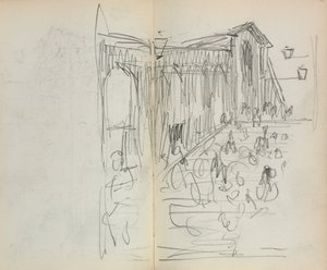 Italian Sketchbook: Bridge with Figures, Page 95 & 96
