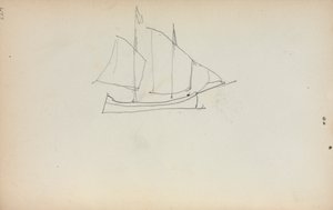 Italian Sketchbook: Sailboat Page 224 by Maurice Brazil Prendergast