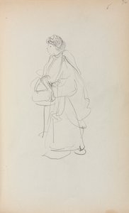 Italian Sketchbook: Standing Woman Holding a Satchel