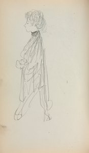 Italian Sketchbook: Standing Woman in Profile (page 51)