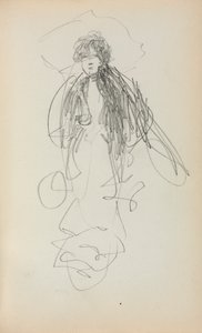 Italian Sketchbook: Standing Woman Page 219, 1898-1899 by Maurice Brazil Prendergast