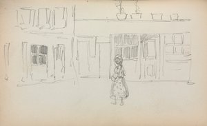Italian Sketchbook: Street Scene with a Girl by Maurice Brazil Prendergast