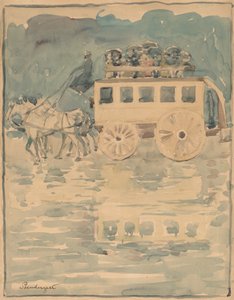 Parisian Omnibus, 1893-1894 by Maurice Brazil Prendergast