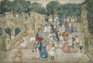 The Terrace Bridge, Central Park, 1901 by Maurice Brazil Prendergast