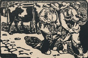 Market in Auvergne - From At the Foot of the Puys by Maurice Busset