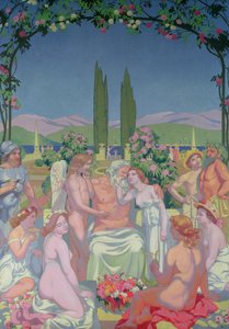 In the Presence of the Gods, Jupiter Grants Immortality to Psyche and Celebrates Her Marriage with Cupid by Maurice Denis