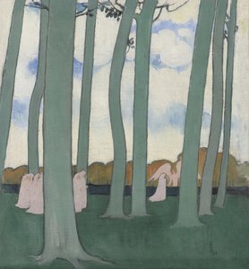 Landscape with Green Trees or Beech Trees in Kerduel by Maurice Denis