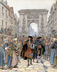 At the Porte Saint-Denis in Paris, the marechal of Boufflers (Louis Francois de Boufflers)