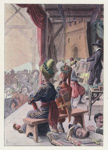 Illustration for Gil Blas (color litho) by Maurice Leloir