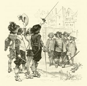 Illustration for The Three Musketeers by Maurice Leloir