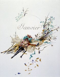 January - La Chanson du Mois by Jérôme Doucet, Illustration by Maurice Leloir, Edited by Reims 1904, L. Michaud
