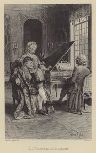 Jean-Jacques Rousseau at the harpsichord by Maurice Leloir