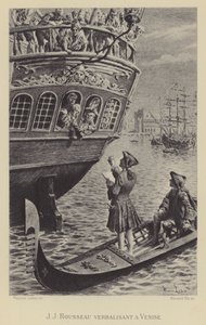 Jean-Jacques Rousseau in Venice by Maurice Leloir
