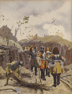 King Louis XIV Visiting the Trenches of Lille by Maurice Leloir