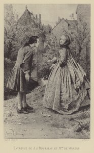 Meeting of Jean-Jacques Rousseau and Madame de Warens by Maurice Leloir