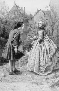 Meeting of young Jean-Jacques Rousseau and future close friend Madame de Warens, 21st March 1728
