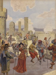 Mlle de Montpensier, at the Bastille, Commanding the Firing of Cannon on the Army of King Louis XIV