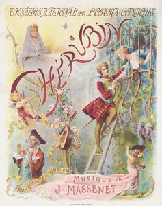 Premiere Poster for the Opera Chérubin by Jules Massenet by Maurice Leloir