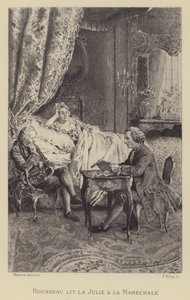 Rousseau reading his novel Julie to la Marechale