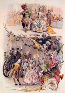 Wedding Menu with Illustration by Maurice Leloir by Maurice Leloir