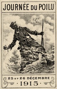 French WWI Propaganda Poster "Journée du Poilu". 25 et 26 décembre 1915 by Maurice Louis Henri Neumont