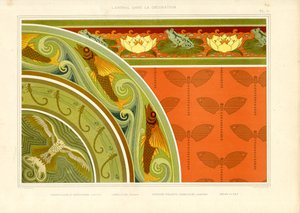 Aquatic Ornamentation with Dragonflies, Frogs, and Butterflies