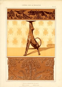 Art Nouveau Animal Motifs: Dog, Pheasant and Bees