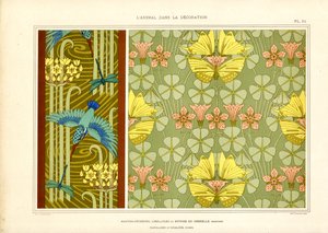 Butterflies and Birds as Art Nouveau Ornamentation by Maurice Pillard Verneuil