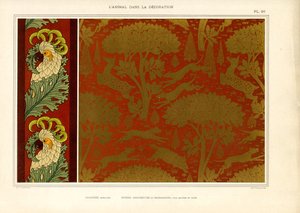 Cockatoo Border and Dog Shadow Pattern