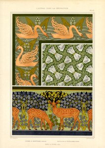 Nature-Inspired Art Nouveau Patterns with Animal Motifs