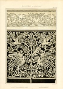 Ornamental Compositions with Parrots and Cicadas